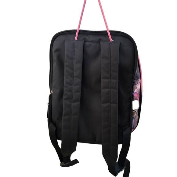 NEW NIKE TANJUN BACKPACK CU8971-020 PINK BLACK FLORAL SMALL HERITAGE SCHOOL - Picture 5 of 7